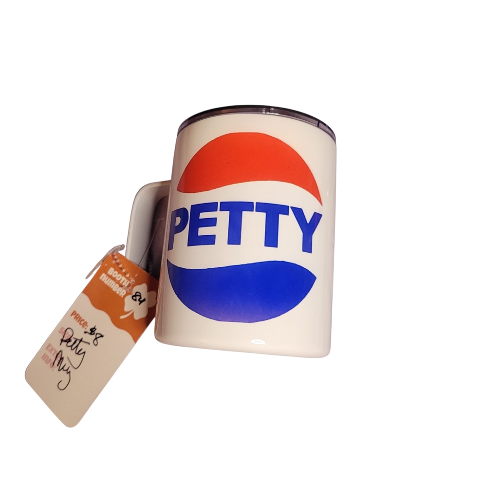 White and Blue Drinkware Mug